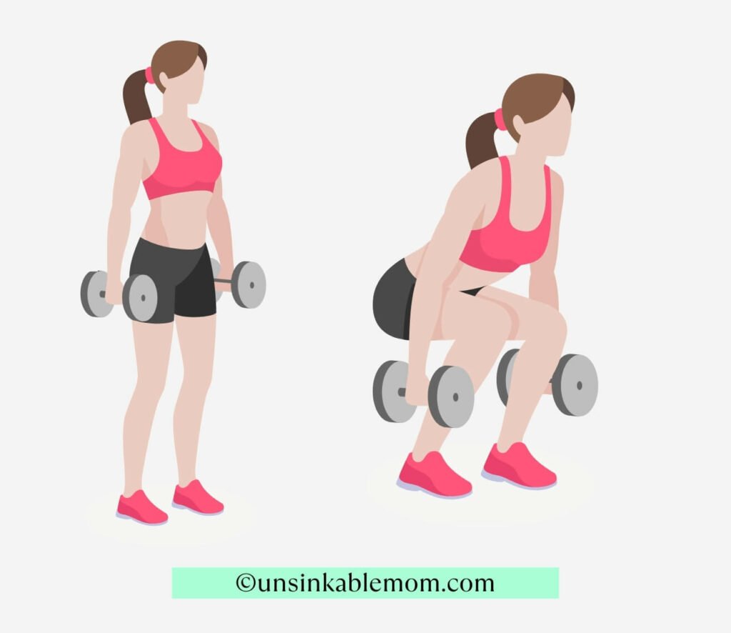 Dumbbell squat - How to do dumbbell squats