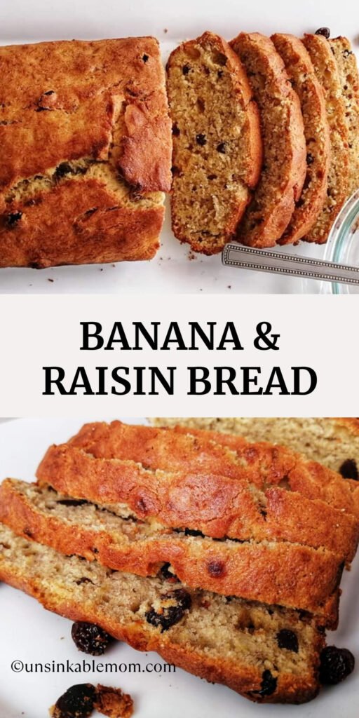 Raisins in banana bread