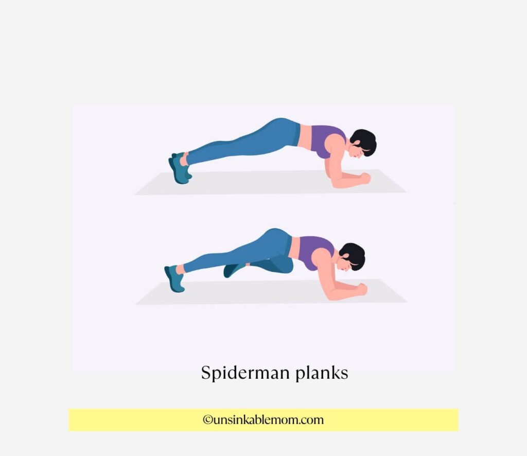 Spiderman planks